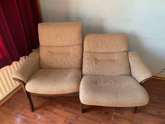 Set relax G Möbel: raro divano a due posti e poltrona – Zona salotto, Tessile, Legno (photo 6 of 22)