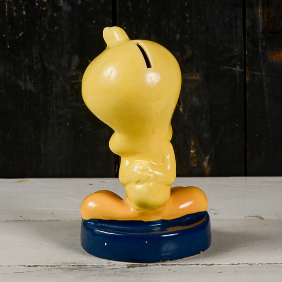 Tweety Figurine Piggy Bank with 'Tweety Vintage' Text, Decorative Objects, Ceramic, Yellow (photo 6 of 9)