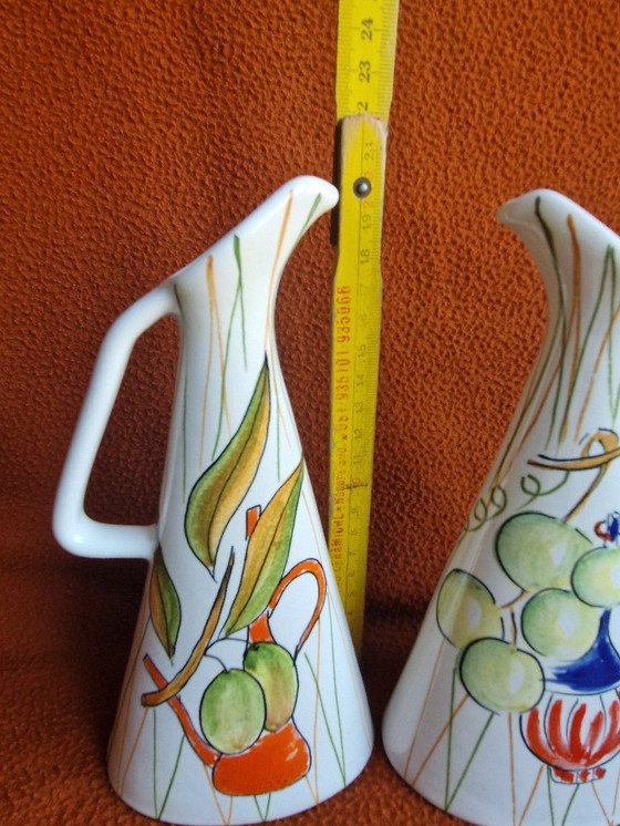 Image 1 of Rometti Keramik Öl- und Essig-Set aus den 1960er Jahren