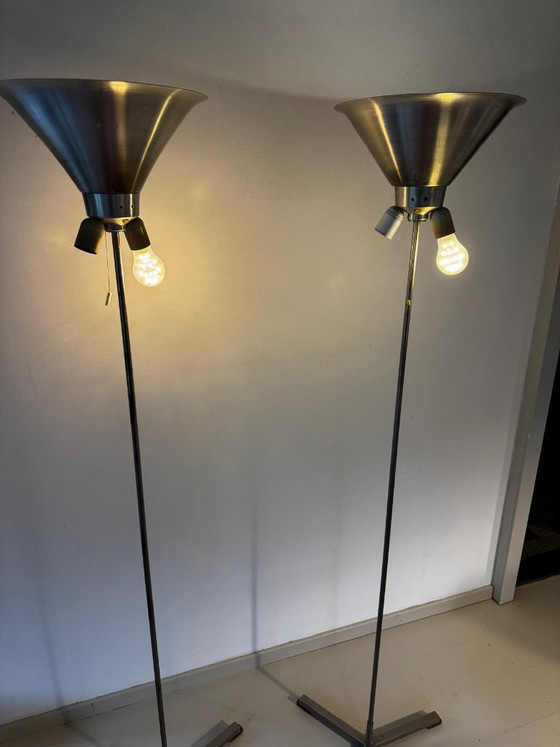 2x Stehleuchten Hagoort Modell 353 – Metall, Aluminium (photo 2 of 8)