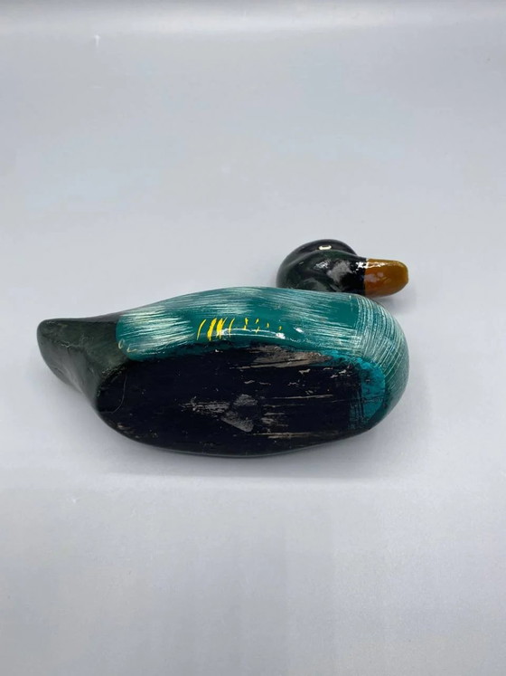 Painted Carved Wood Mallard Duck Decorative Candle – Decorative Objects (photo 4 of 6)