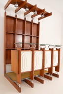 Raro mobile bar italiano con sgabelli