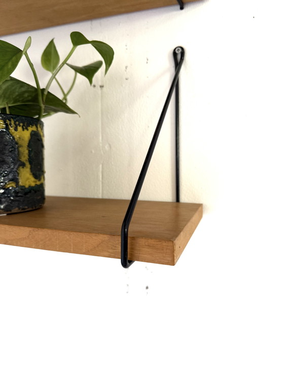 Image 1 of Vintage beech wood wall rack, WHB Germany ‘60
