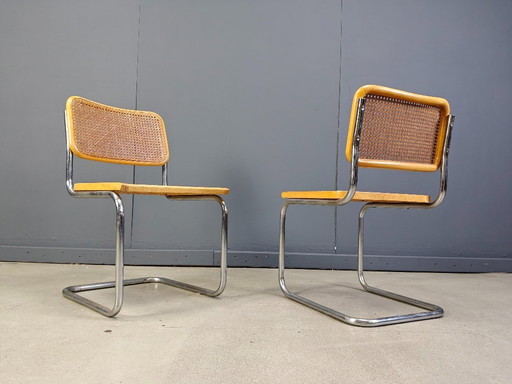 Vintage italian cantilever dining chairs, 1970s 