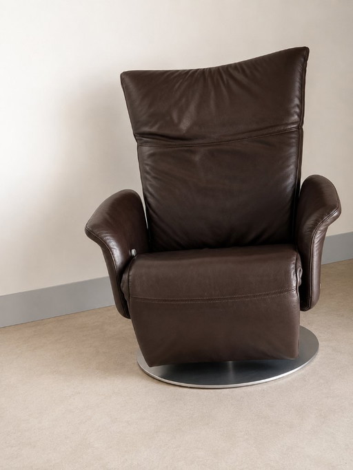 Poltrona reclinabile in pelle Rolf Benz - Marrone, girevole – verstelbare relaxstoel, Leather, Metal (photo 2 of 6)