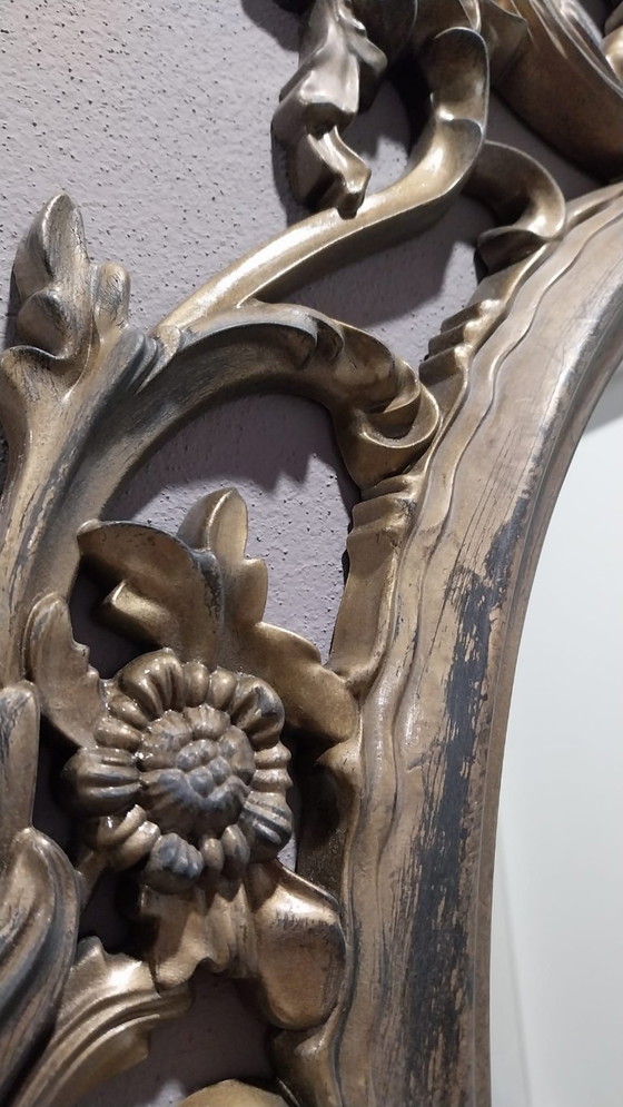 Image 1 of Ovale Barok Spiegel Antiek Goud 58x84 Cm Sierlijst