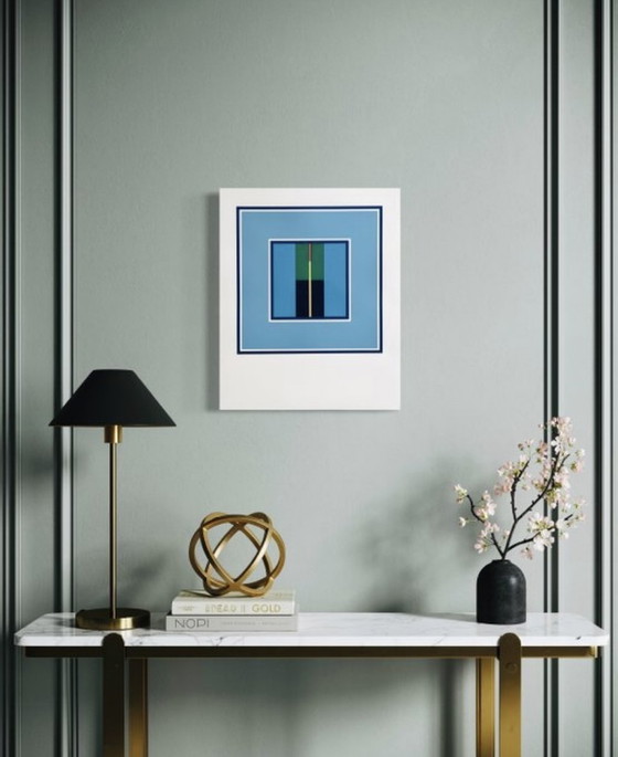 Image 1 of Léon Wuidar ( 1938 ) rare constructivist silkscreen from 1986