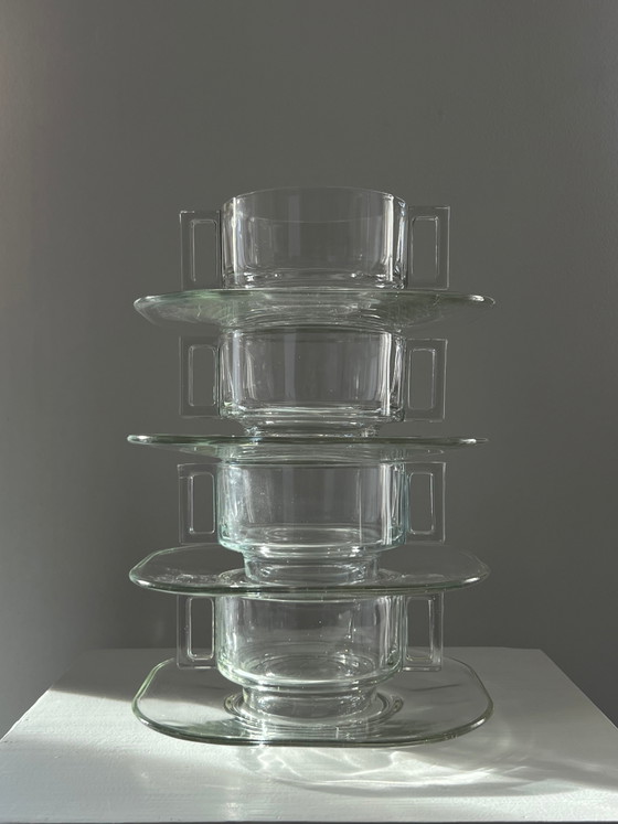 Set vintage bol à soupe et soucoupe „Arno“ – Joe Colombo (prix par bol et soucoupe) – Vaisselle, Glass (photo 2 of 4)