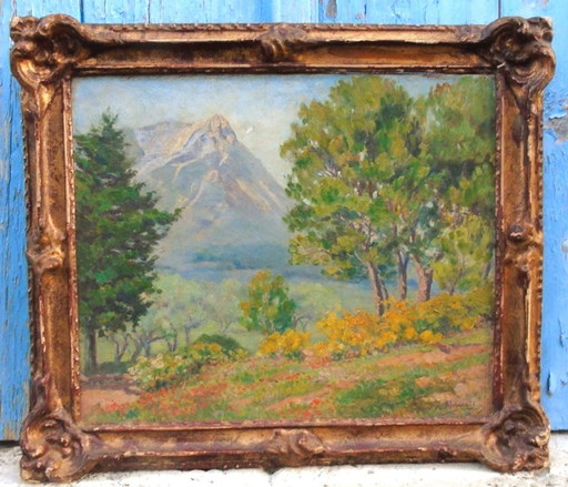 Antique French Impressionist Landscape Oil Painting | Original Framed Canvas | Late 19th Century