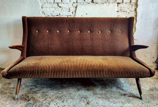 Midcentury Set 3-Seater Sofa and Two Armchairs Scandinavian Design