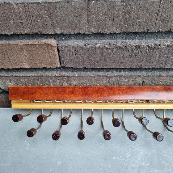 Image 1 of Italiaanse stropdassenhouder ontwerper Ico Parisi voor Fratelli Reguitti, Mid Century, noten-, en beukenhout