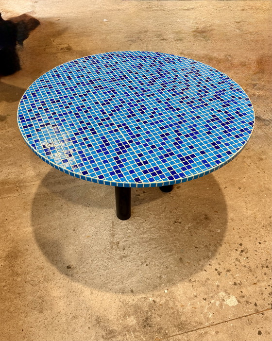Image 1 of Table en céramique avec base en acier noir