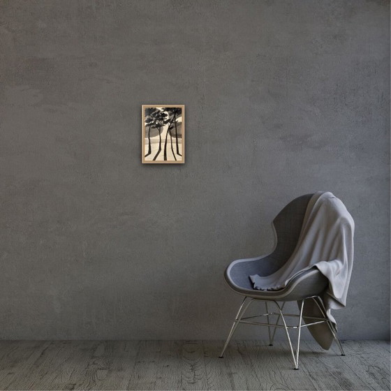 Image 1 of Oost-Indische inkt op natuurlijk papier. Formaat 30x21 cm.