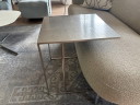 Mesa auxiliar Minotti Leger, metal cepillado