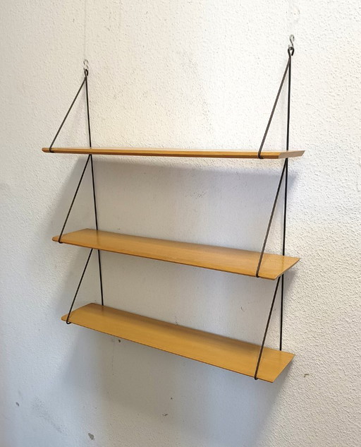 Scaffale a muro separato anni Cinquanta Karen con tre ripiani