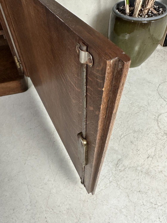 Image 1 of Vitrine Art déco d'origine - chêne