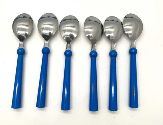Image 1 of IKEA “Grammatik” cutlery set – 24-piece – blue – vintage from the 1990s