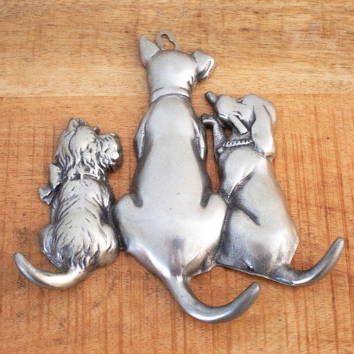 Aluminum Dog Wall Rack for Keys or Leashes