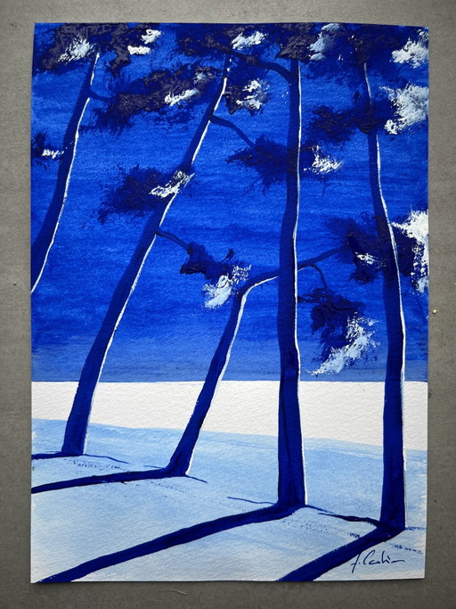 Signed artist's sketch.