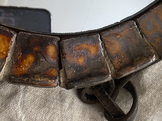 Image 1 of Jaren 70 spiegel in ceramica vintage 