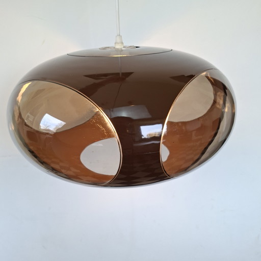 Massive Bug Eye brown vintage space age lamp