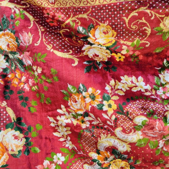 Image 1 of Large bedspread/tapestry, floral print, 40's - Eastern Europe
