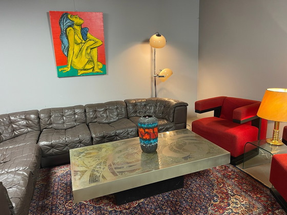 Complete Vintage Design Living Room, Exclusive Interior Setting, de Sede, Modular sofas, Leather, Brown (photo 10 of 15)