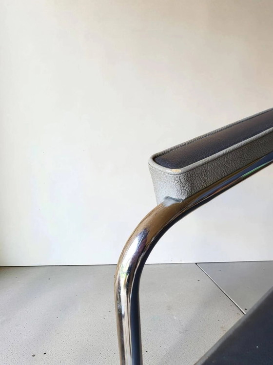 Sillón estilo Ronéo / Pullman de los años 50 – Sillones, Metal, Skai, Art Deco (photo 7 of 11)