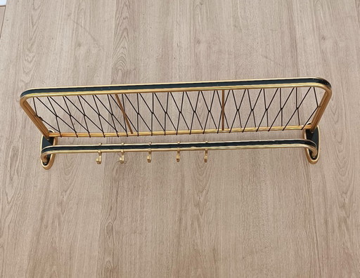 Fifties string coat rack with hat rack