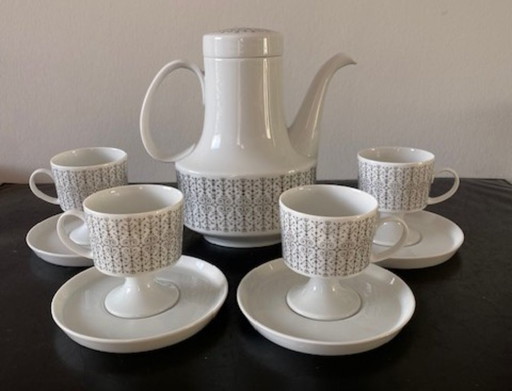Rosenthal Studio Line Tapio Wirkkala 1960's mooie mokka set Composition /Secundo grey