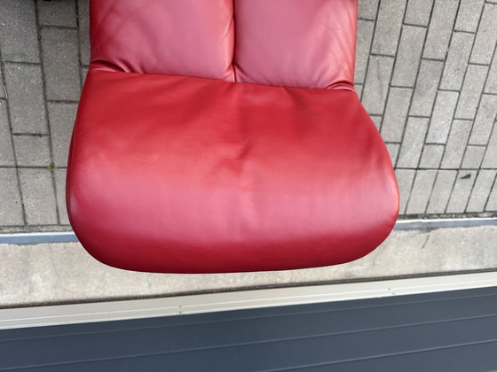 Image 1 of Poltrona relax Jori Symphony, recente, in pelle Celia rossa, taglia media, in ottime condizioni!