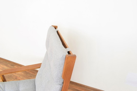 Image 1 of Fauteuil danois en chêne, style Mid-Century, conçu par Leif Alring pour Madsen & Schubell, années 1960.