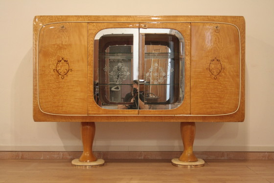 Image 1 of Vittorio Dassi Mid Century Modern Bar Sideboard | Vintage Wooden Furniture for Dining Room 1950