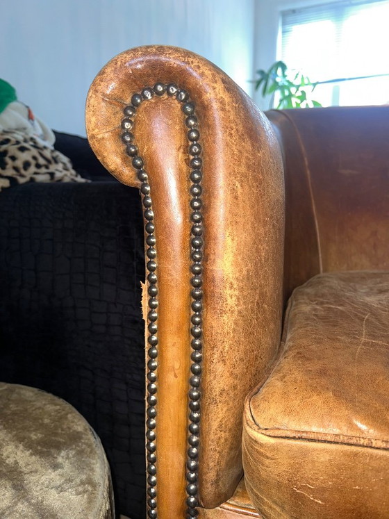 2x Sheepskin Club Armchairs – Nico van oorschot amsterdam, Leather (photo 12 of 14)