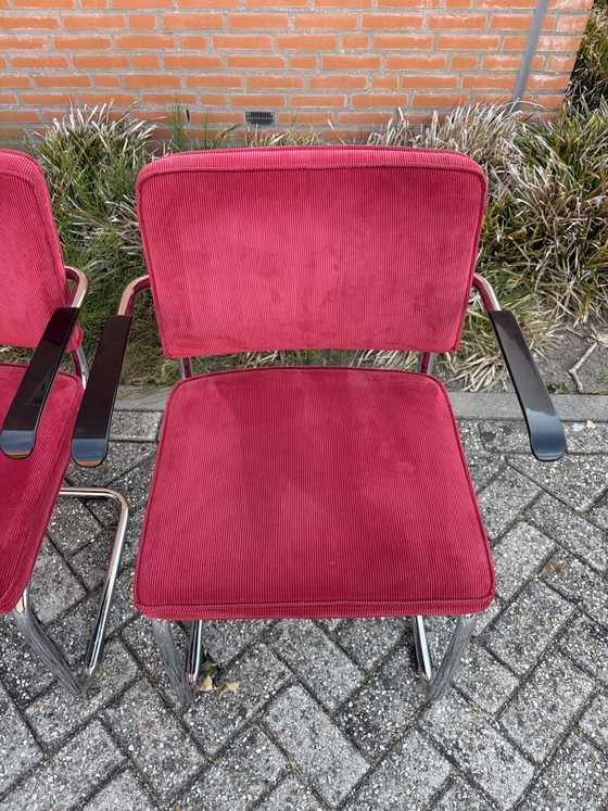 🪑✅ 6 Zuiver Ridge Rib Fabric Chairs ❗️ – Dining chairs, Chrome, Wood (photo 7 of 7)