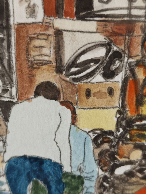 Watercolor "Engineering Works shop", Paintings & Drawings, Paper, Multi Color (photo 9 of 10)