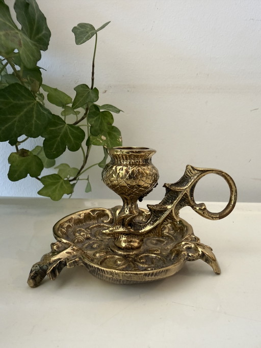 Piccolo portacandele in ottone – kandelaars en kaarsen, Brass
