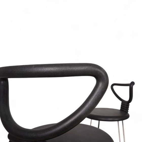 Image 1 of Fasem Italia 3-piece set of postmodern bar stools by Nobu Tanigawa, 1990