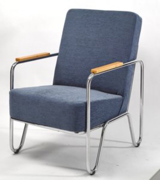 Vaclav Blue Armchair by Kovonax for Slezak