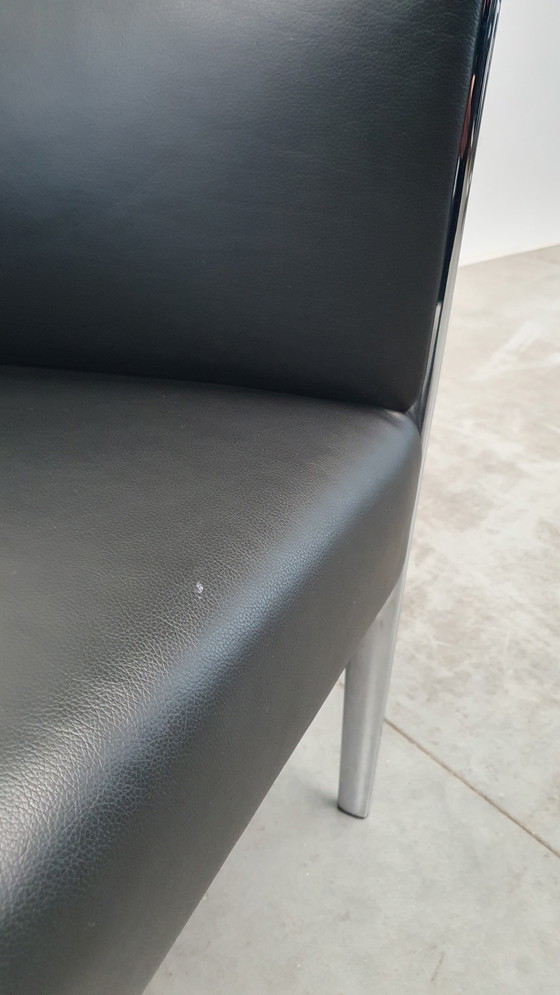 Image 1 of Asienta Design Sofa 3Z Black Leather Wilkhahn Jehs & Laub 2019