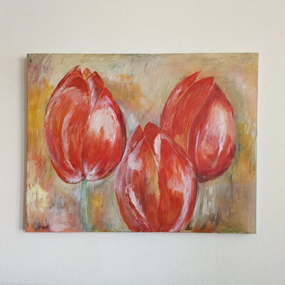 Image 1 of Painting with tulips