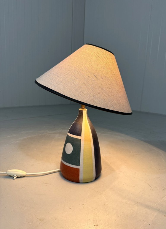 Image 1 of Krösselbach Fayence table lamp by Clare Zänge & Karl-Heinz Löffler 1950's