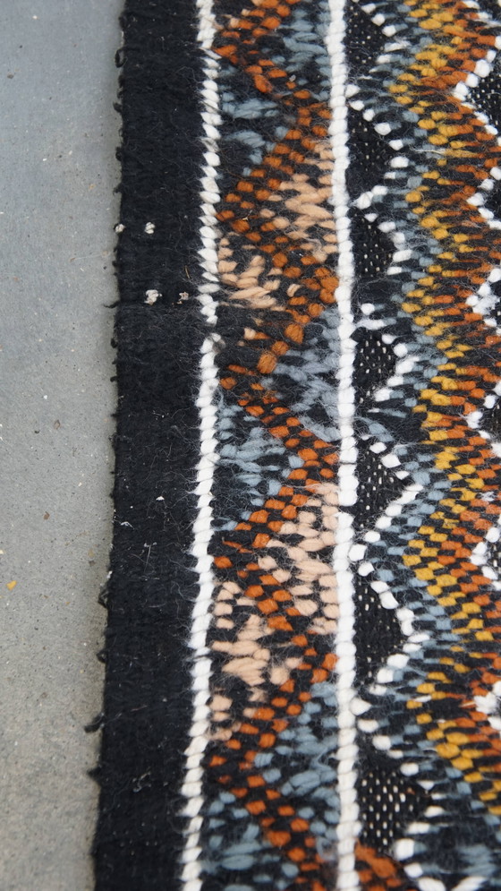 Image 1 of Handgeknüpfter bunt gemusterter Teppich 108x50cm