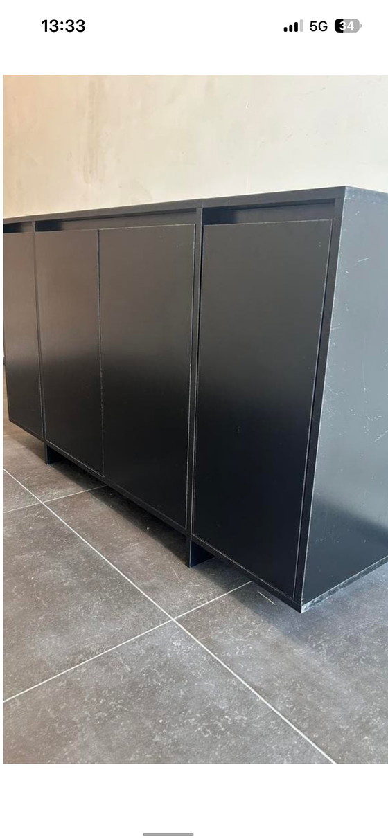 Image 1 of Buffet/meuble-lavabo noir élégant – Design moderne