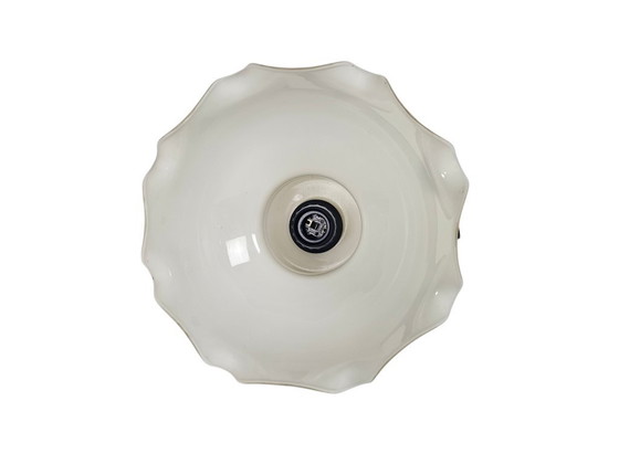 Image 1 of Lampe en forme de calice, style Art déco, opaline, Italie, années 60