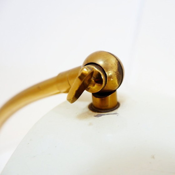 Image 1 of Lámpara de sobremesa o aplique Milano de Stilux en lacado blanco crema con detalles en latón