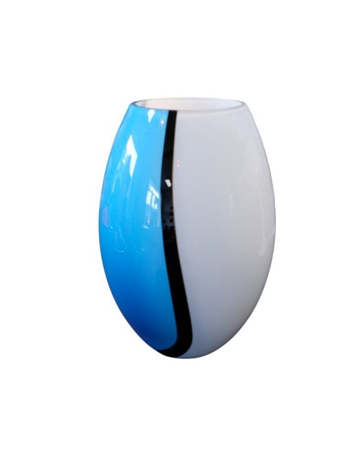 Vase en verre vintage dans le style Eglo Empori