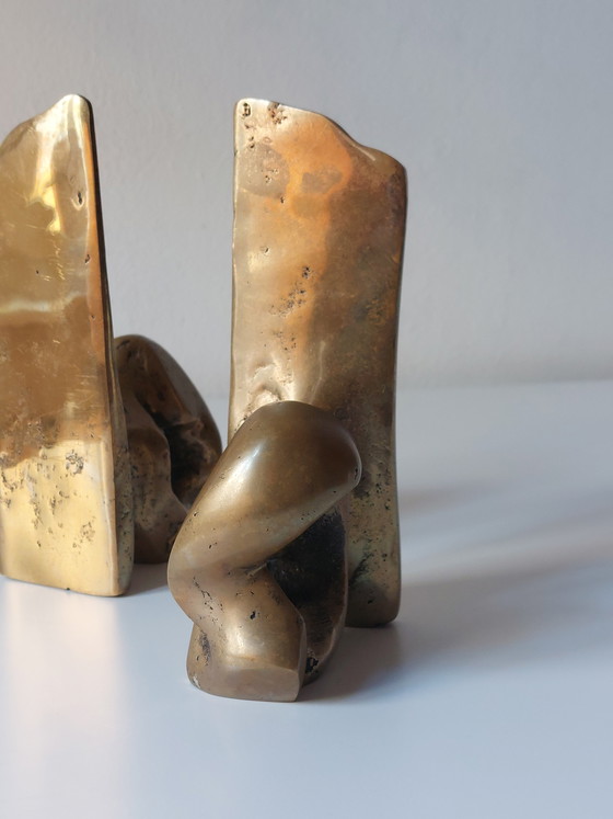 Image 1 of Very rare pair of brutalist David Marshall bookends