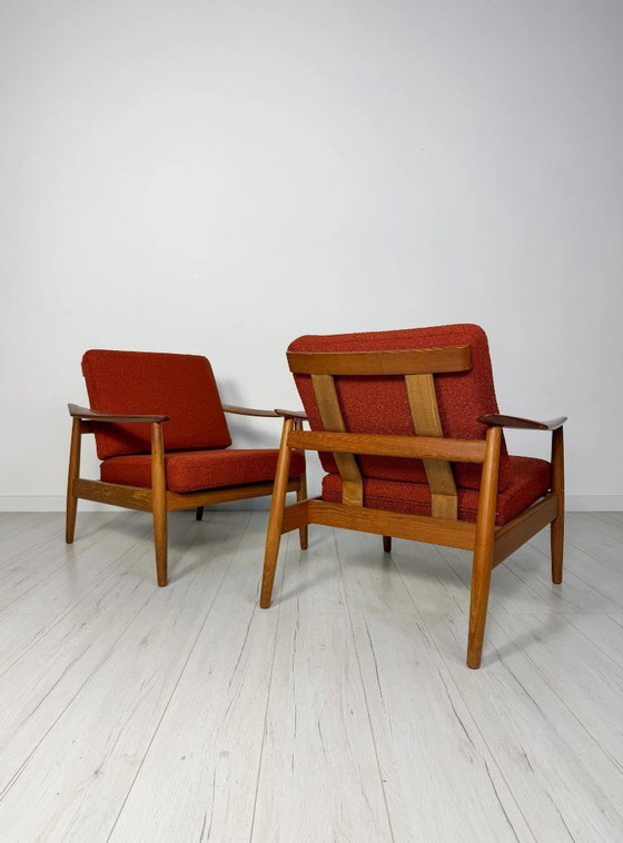 Image 1 of Fauteuil lounge vintage FD 164 en teck par Arne Vodder pour CADO, design danois, 1960