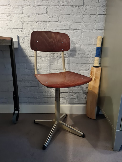 4x Büro-/Esszimmerstuhl im Mid-Century-Stil | höhenverstellbar